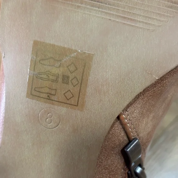 BEAST FASHION Brown Leather Western Ankle Boots with Silver Toe Caps - Picture 8 of 8